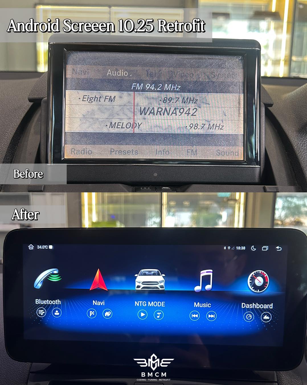Mercedes-Benz W204 10.25 Android Screen Retrofit