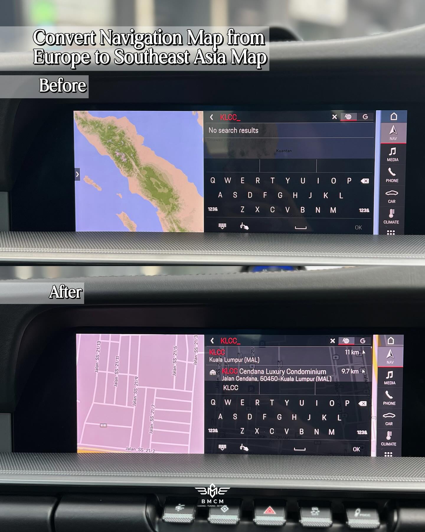 Porsche PCM 5 Europe Navigation Conversion Coding