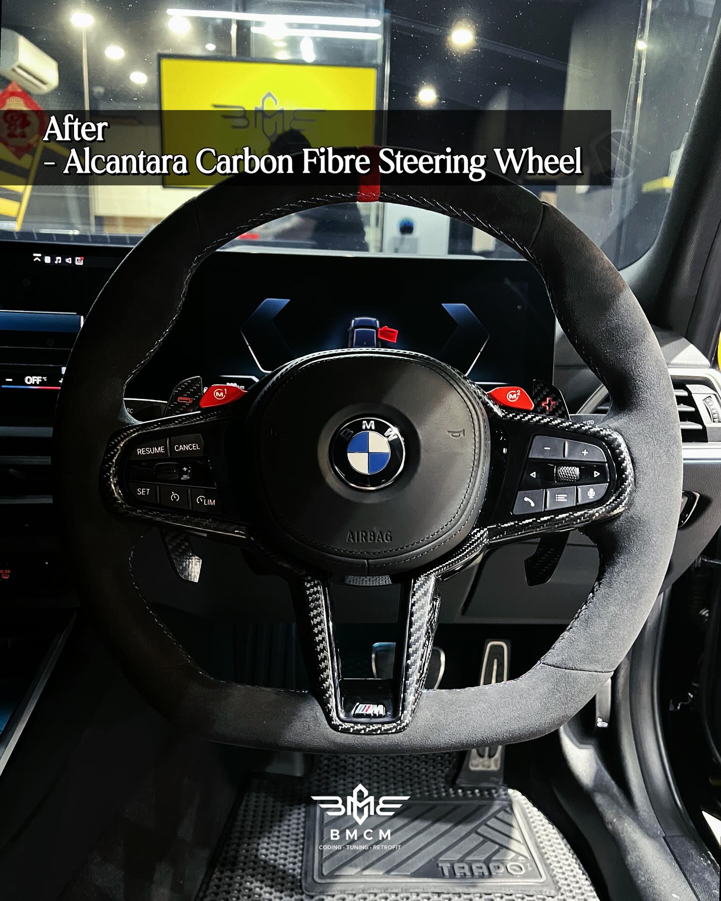 M Performance Alcantara Carbon Fibre Steering G Series