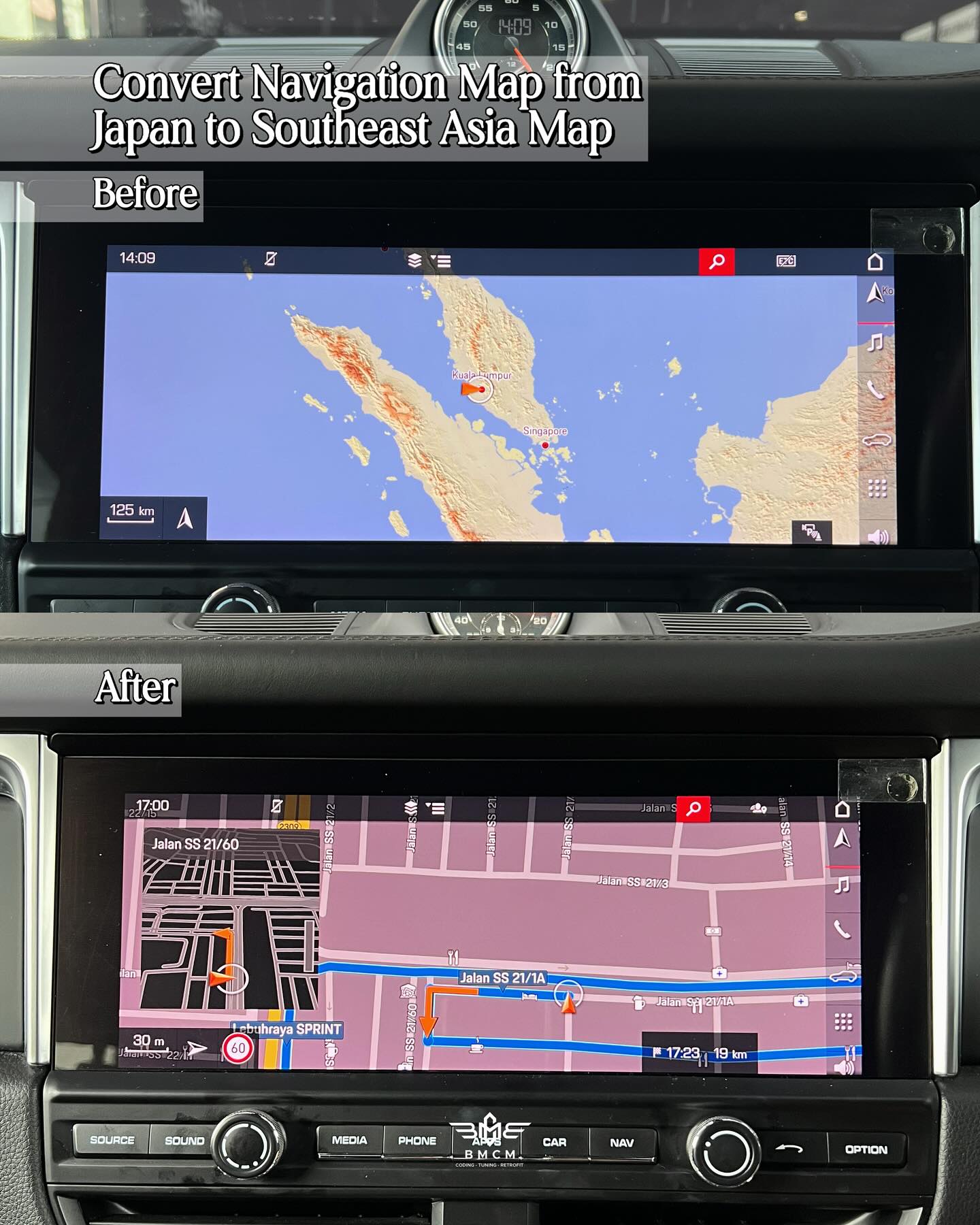 Porsche PCM 5 Japan Navigation Conversion