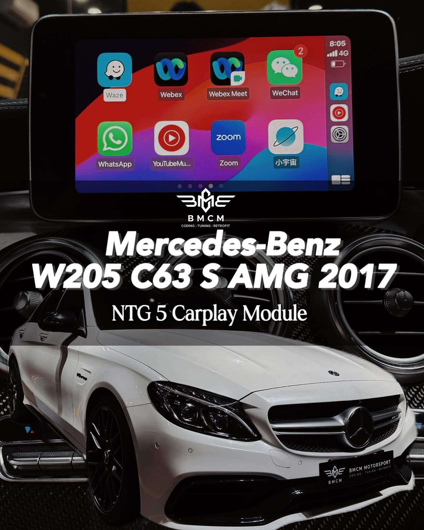 Mercedes Aftermarket NTG 5.5 MMI Apple CarPlay/Android Auto Module
