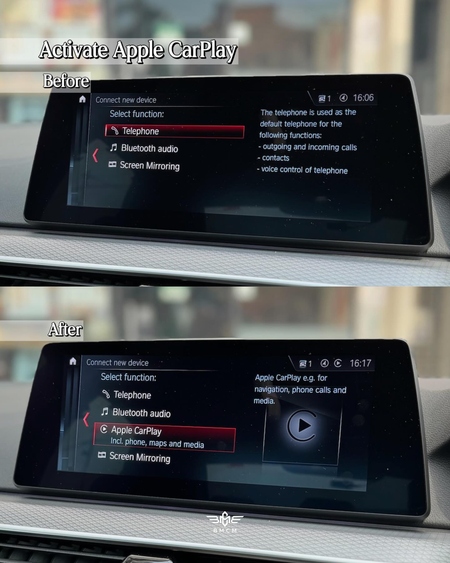 Apple CarPlay for iDrive 6